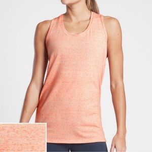 Athleta Orange & White Heathered Tank Top Size 1X
